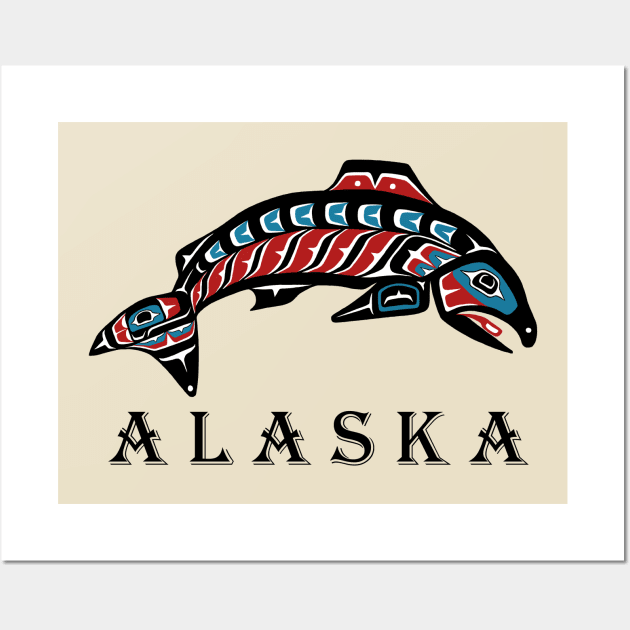 Alaska Pride, salmon Wall Art by Featherlady Studio